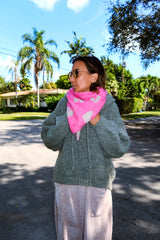 Écharpe Love Rose Réversible