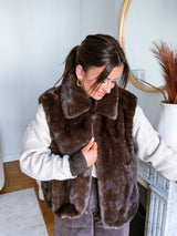 Veste Fourrure Fidji Marron