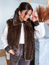 Veste Fourrure Fidji Marron