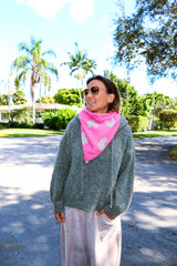 Écharpe Love Rose Réversible