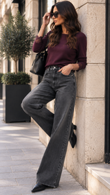 Jeans Wide Lise (Grande longueur de jambes)