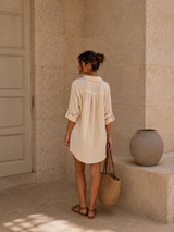 Robe Gaze de Coton Beige Vanille