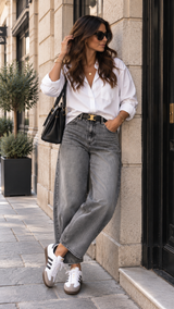 Jeans Barrel Anne Gris (C)