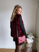 Veste Fourrure Fidji Bordeaux