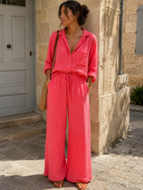 Chemise Gaze de Coton Pink Sunset