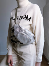 Banane Irisée Argenté Cuir