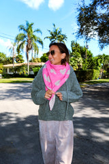 Écharpe Love Rose Réversible