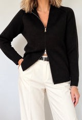 Gilet Double Zip Noir