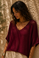 Pull Halo Bordeaux  (C)