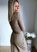 Top Dentelle Taupe