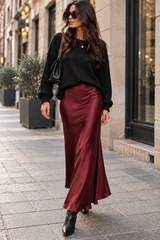 Jupe Mocha Bordeaux