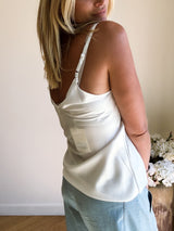 Top Satine Blanc