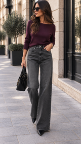 Jeans Wide Lise (Grande longueur de jambes)