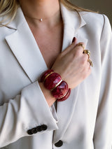 Bracelet Résine Bordeaux