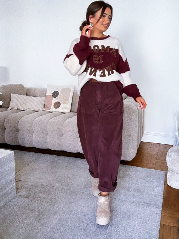 Pantalon Barrel Velours🤎