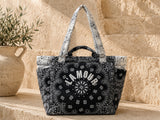 Sac Matelassé Bandana Noir
