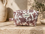 Pochette de toilette Matelassé Bordeaux ou Beige (C)