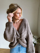 Pull Douceur Réversible Taupe