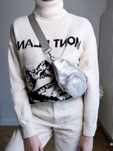 Banane Irisée Argenté Cuir