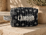 Pochette de toilette Matelassé Bandana Noire (C)