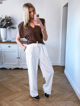 Pantalon Lee Blanc (2 Longueurs de Jambes)