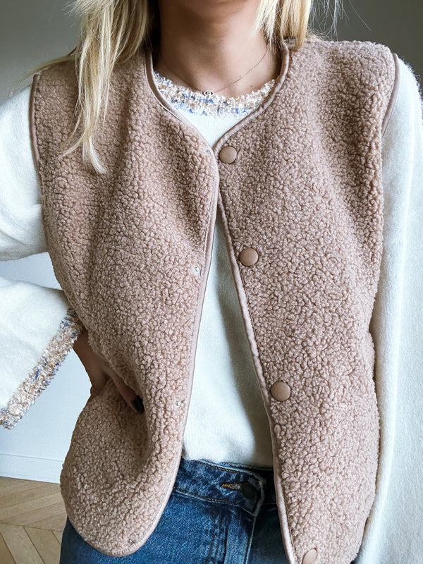 Gilet Doudou Beige