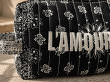 Pochette de toilette Matelassé Bandana Noire (C)