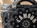 Sac Matelassé Bandana Noir