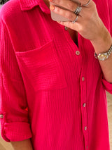 Robe Gaze de Coton Pink Sunset