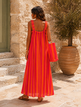 Robe Bianca Orange avec Totebag (C)