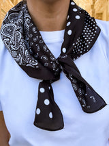 Foulard à pois/bandana Noir