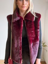 Veste Fourrure Fidji Bordeaux