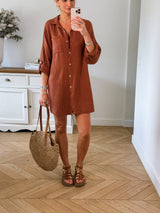Robe Gaze de Coton Cappuccino (C)