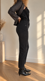 Jeans Mom Cindy Noir