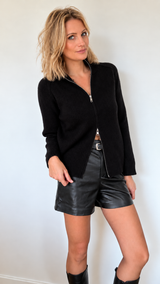 Gilet Double Zip Noir