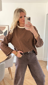 T-shirt Lilen Marron