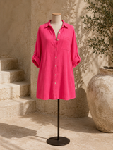 Robe Gaze de Coton Pink Sunset