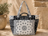 Sac Matelassé Bandana Noir