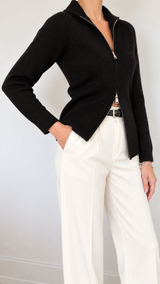 Gilet Double Zip Noir