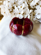 Bracelet Résine Bordeaux