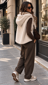 Gilet Fourrure Beige (C)