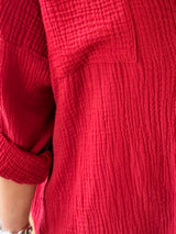 Robe Gaze de Coton Bordeau