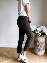 Jeans Mum Emily Black Denim Gris