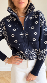 Gilet Bandana Bleu marine