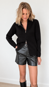 Gilet Double Zip Noir